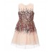 Poppies And Roses Pink/Blush Ombre Glitter Accented Fit & Flare Dress